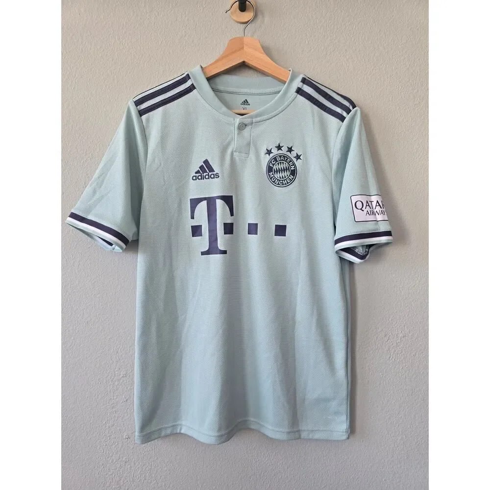 Adidas Bayern Munich Away Jersey 2018/19 Youth XL Light Green Soccer Shirt